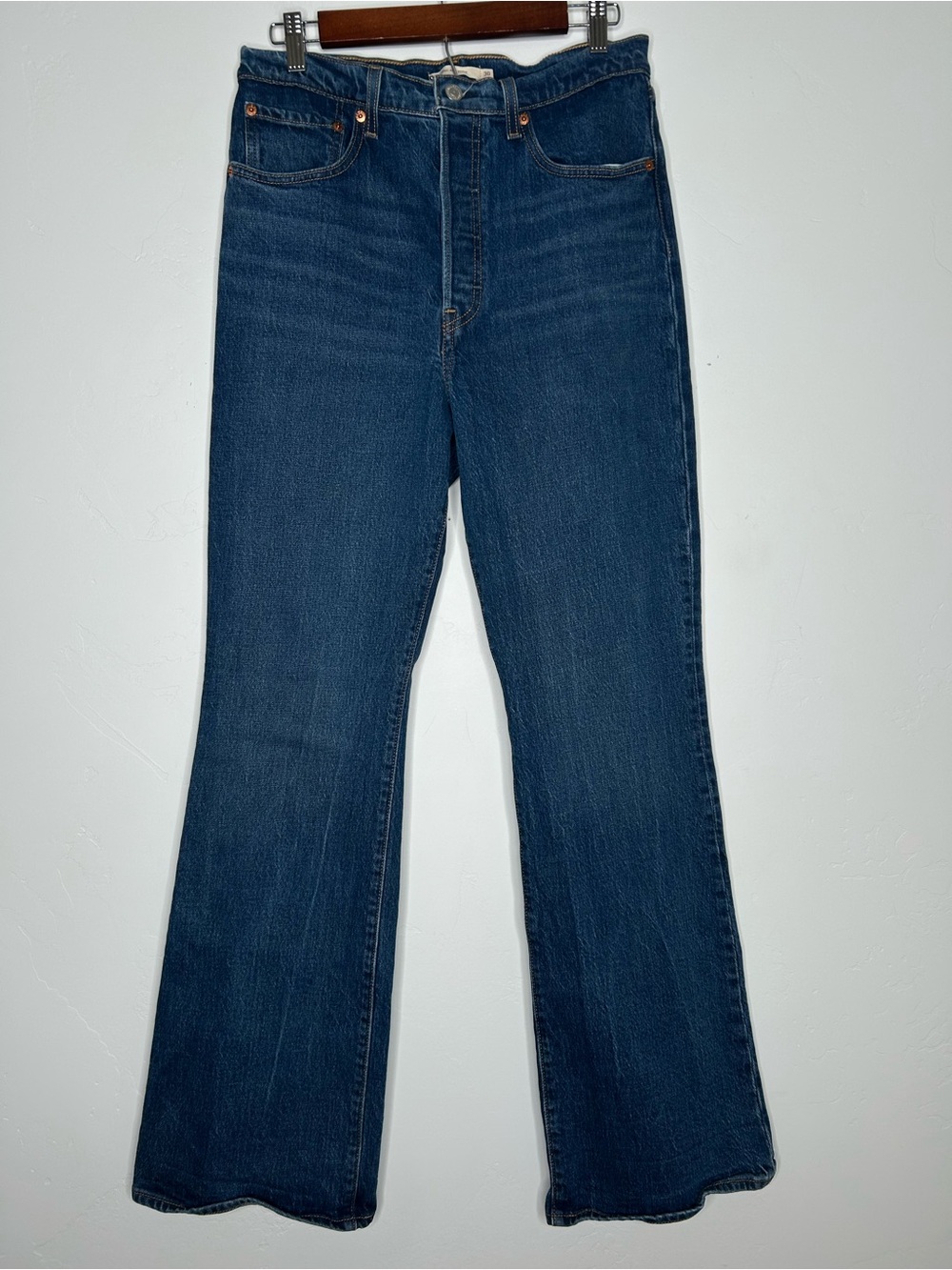 Levis Ribcage Boot Cut High-Rise Denim Jeans Size‎ 30x33 Classic Button Fly